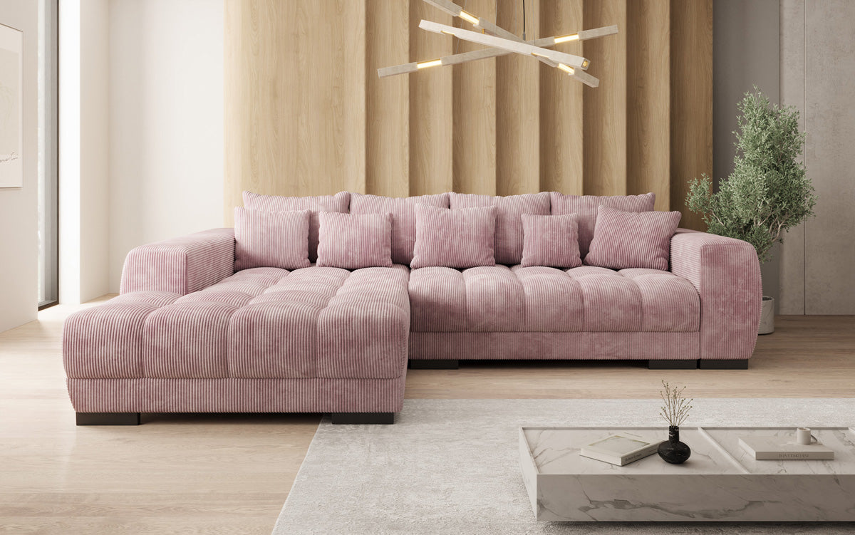 Designer Sofa Balu mit Schlaffunktion und Stauraum in Cord