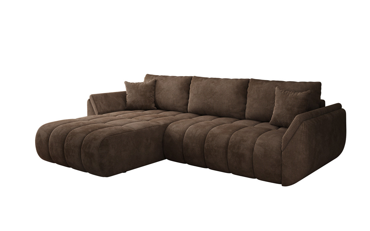 Designer Sofa Lenoa L mit Schlaffunktion und Stauraum in Cord