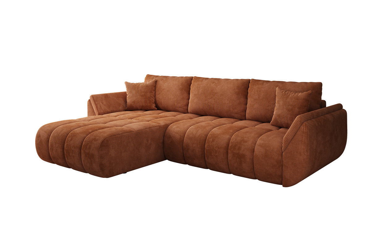 Designer Sofa Lenoa L mit Schlaffunktion und Stauraum in Cord
