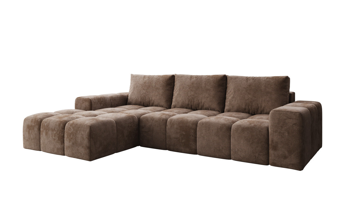 Designer Sofa Aila mit Schlaf- und Klappfunktion in Cord