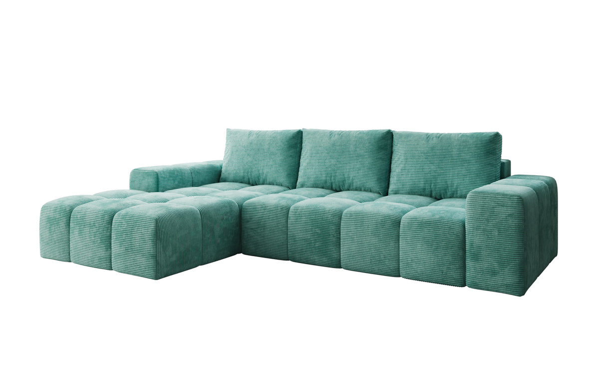 Designer Sofa Aila mit Schlaf- und Klappfunktion in Cord