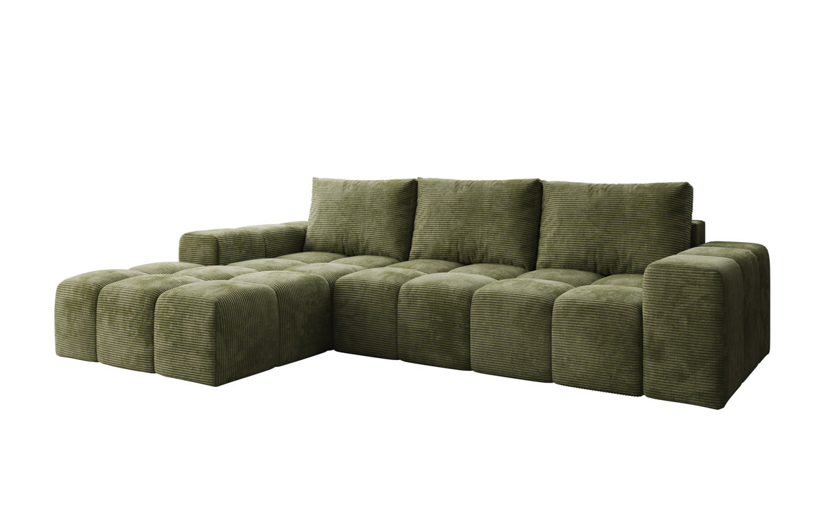 Designer Sofa Aila mit Schlaf- und Klappfunktion in Cord