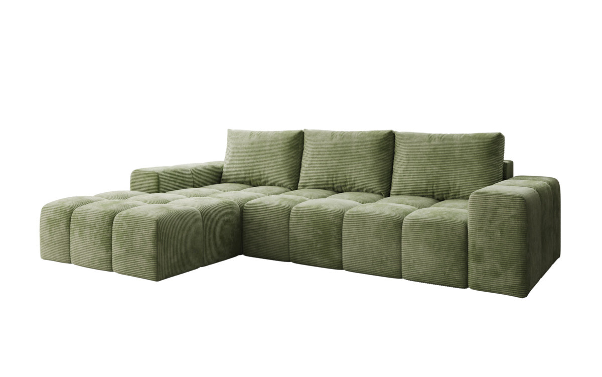 Designer Sofa Aila mit Schlaf- und Klappfunktion in Cord