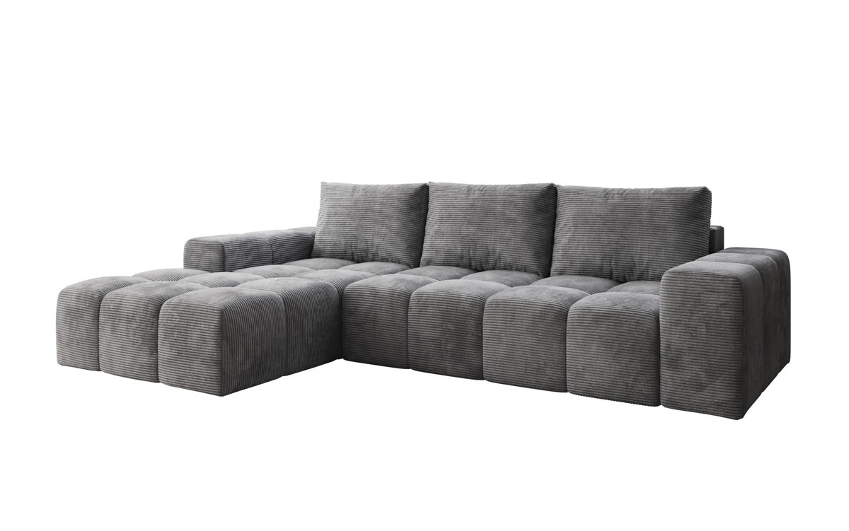 Designer Sofa Aila mit Schlaf- und Klappfunktion in Cord
