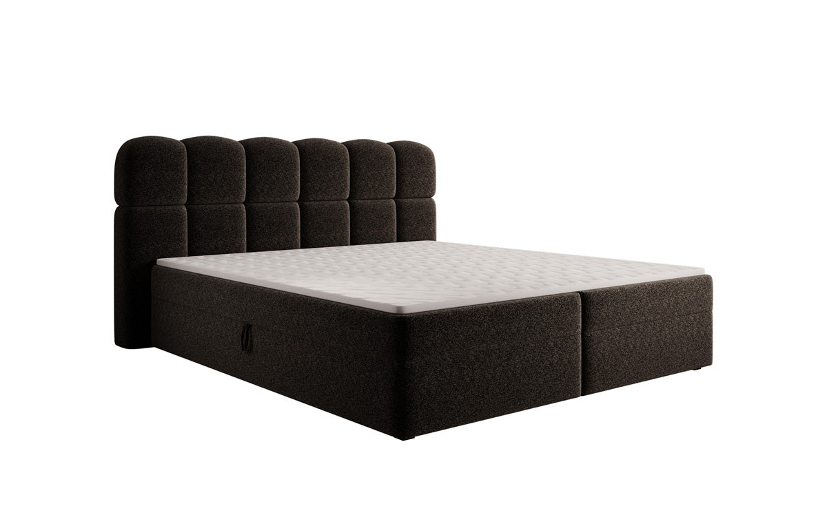 Boxspringbett Tilde in Strukturstoff mit Stauraum