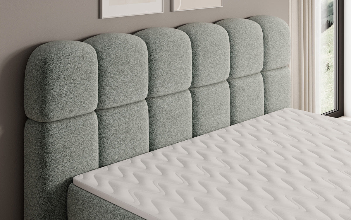 Boxspringbett Tilde in Strukturstoff mit Stauraum