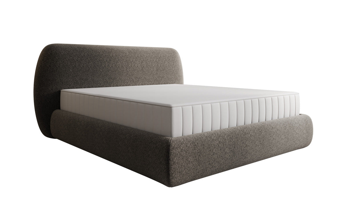 Designer Polsterbett Nella in Strukturstoff mit Stauraum