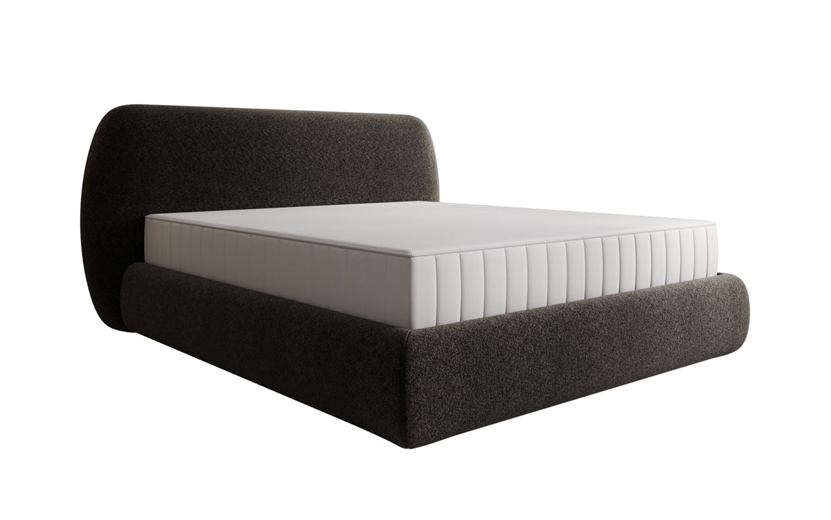 Designer Polsterbett Nella in Strukturstoff mit Stauraum