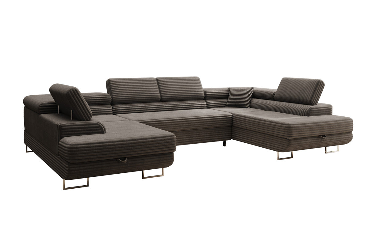 Designer Sofa Vigo mit Schlaf - und Klappfunktion in Cord