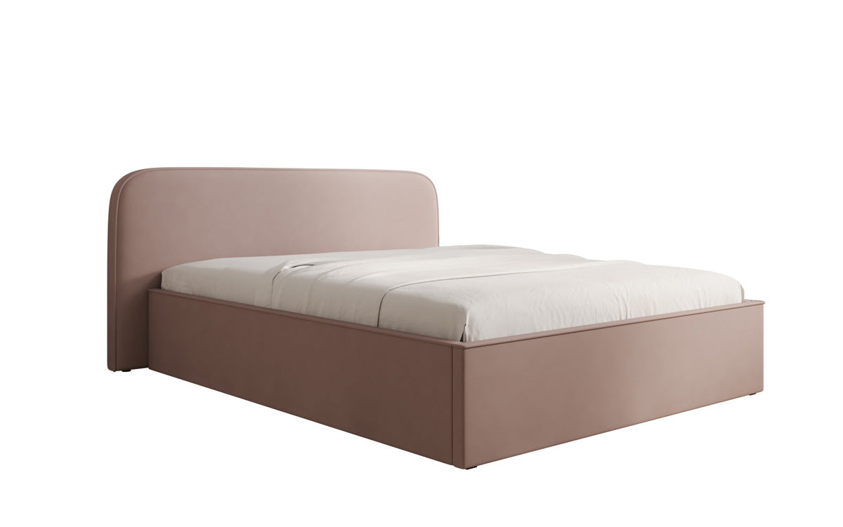 Designer Polsterbett Nola in Stoff mit Stauraum