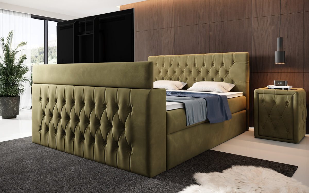 Boxspringbett Velano mit TV Lift und Stauraum