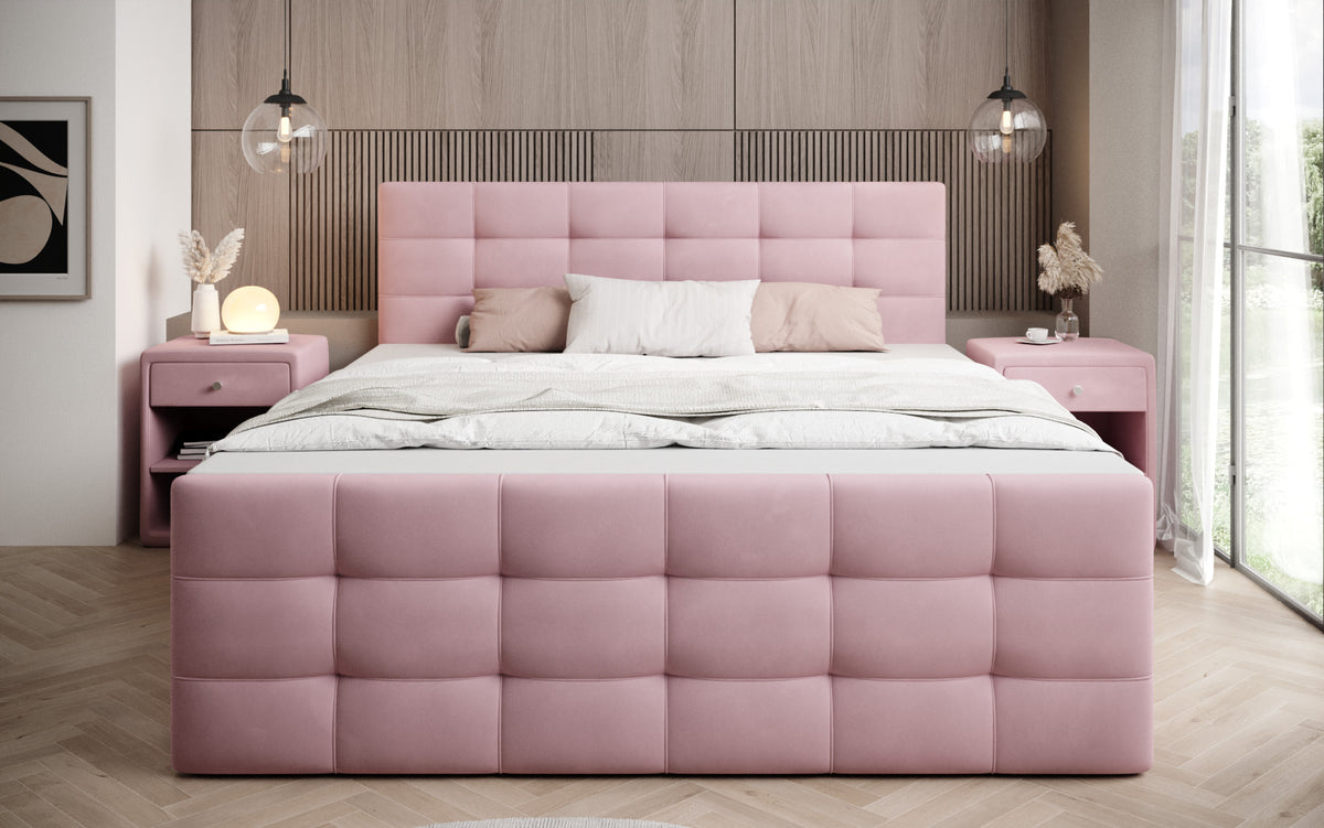 Boxspringbett Luxor Samt mit Stauraum