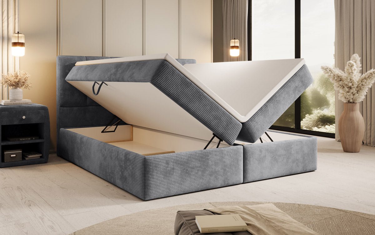 Boxspringbett Aurelia Cord mit Stauraum