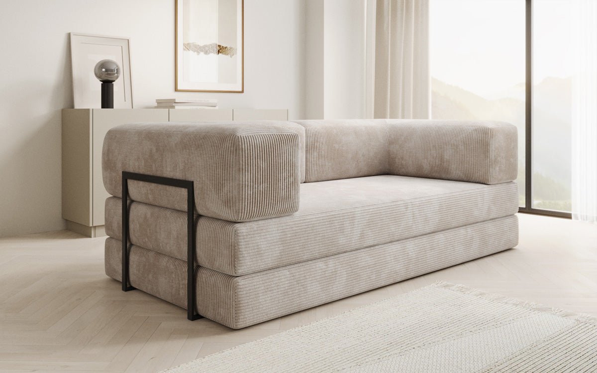 Designer Sofa Lazy 3-Seater in Corduroy