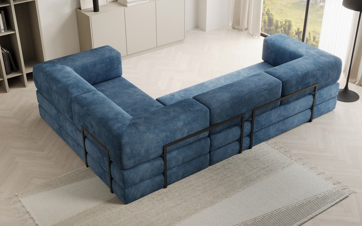 Designer Sofa Lazy L closed in Cord