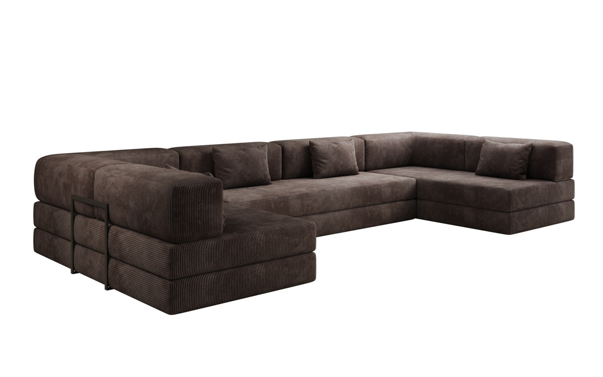 Designer Sofa Lazy U in Corduroy