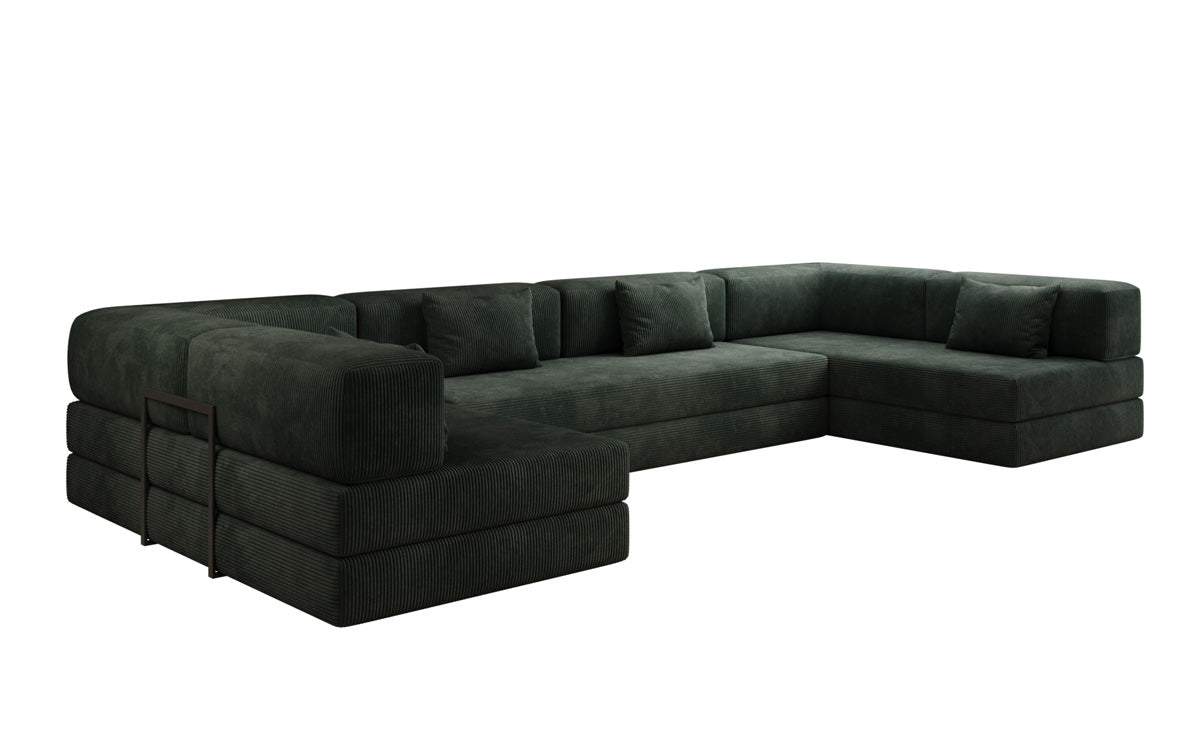 Designer Sofa Lazy U in Corduroy
