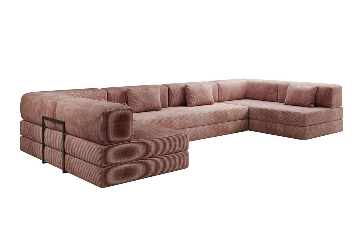 Designer Sofa Lazy U in Corduroy