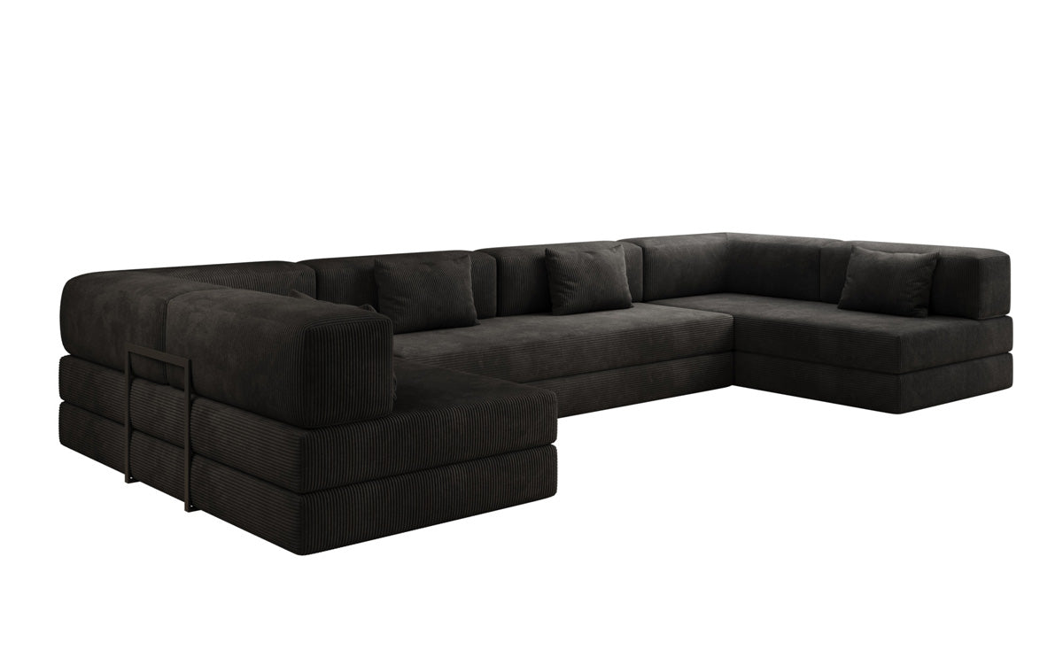 Designer Sofa Lazy U in Corduroy
