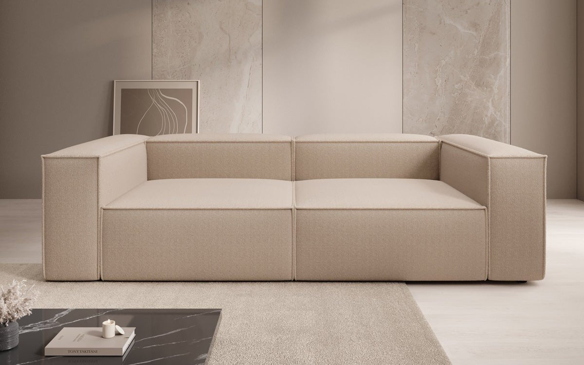 Designer Sofa Lesley 3 Sitzer in Bouclé