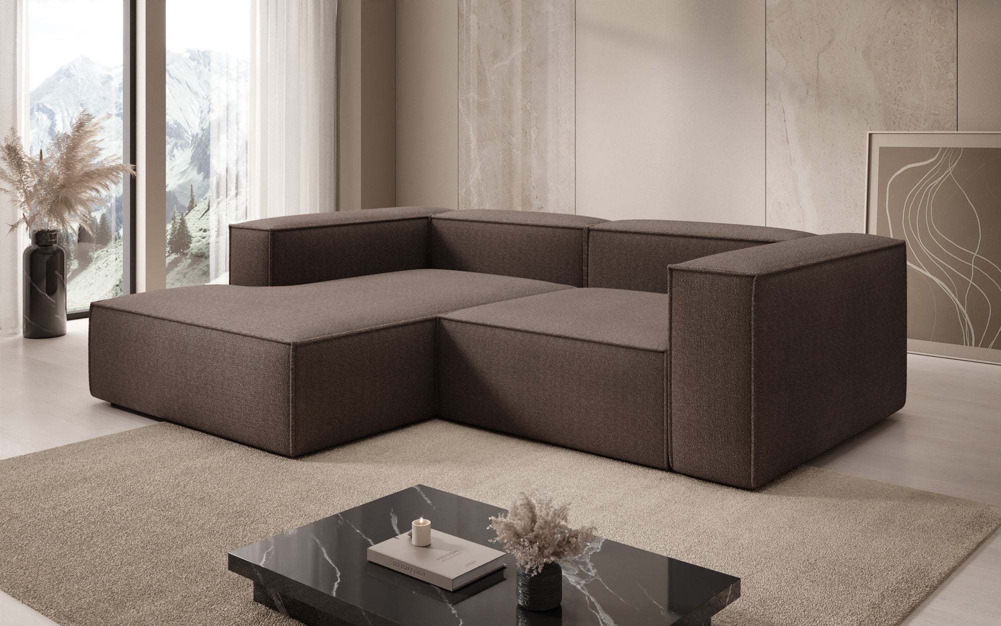 Designer Sofa Lesley L Mini in Bouclé