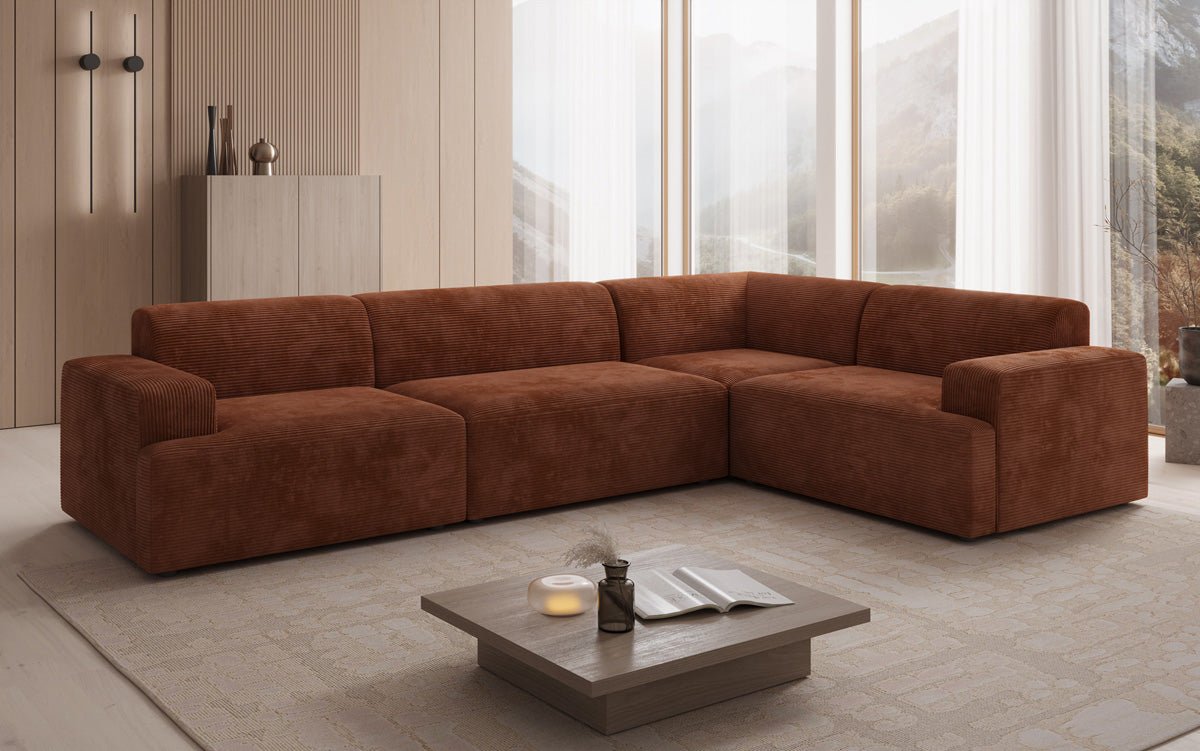 Designer Sofa Monza Wohnlandschaft L in Cord