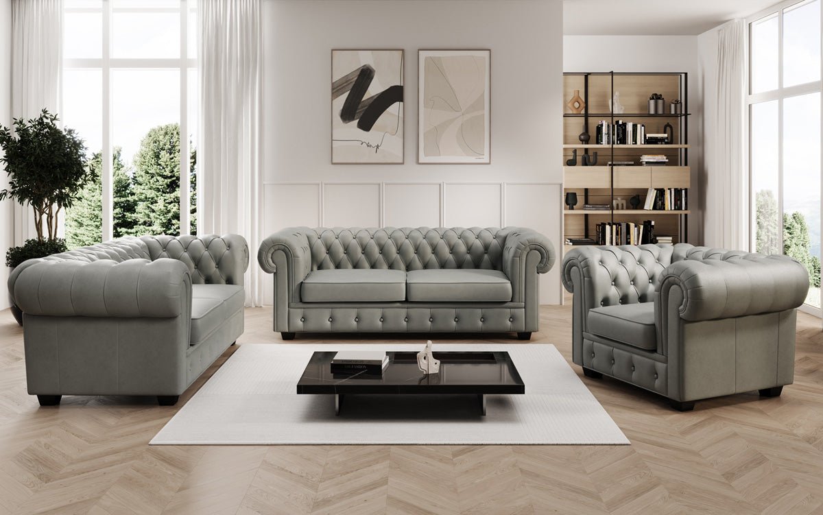 Chesterfield Royal 3+2+1 Sofa Set in Echtleder