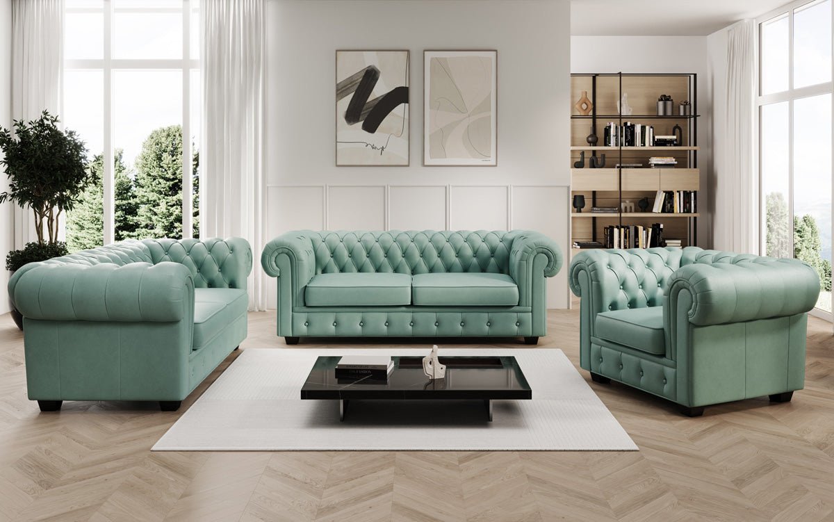 Chesterfield Royal 3+2+1 Sofa Set in Echtleder