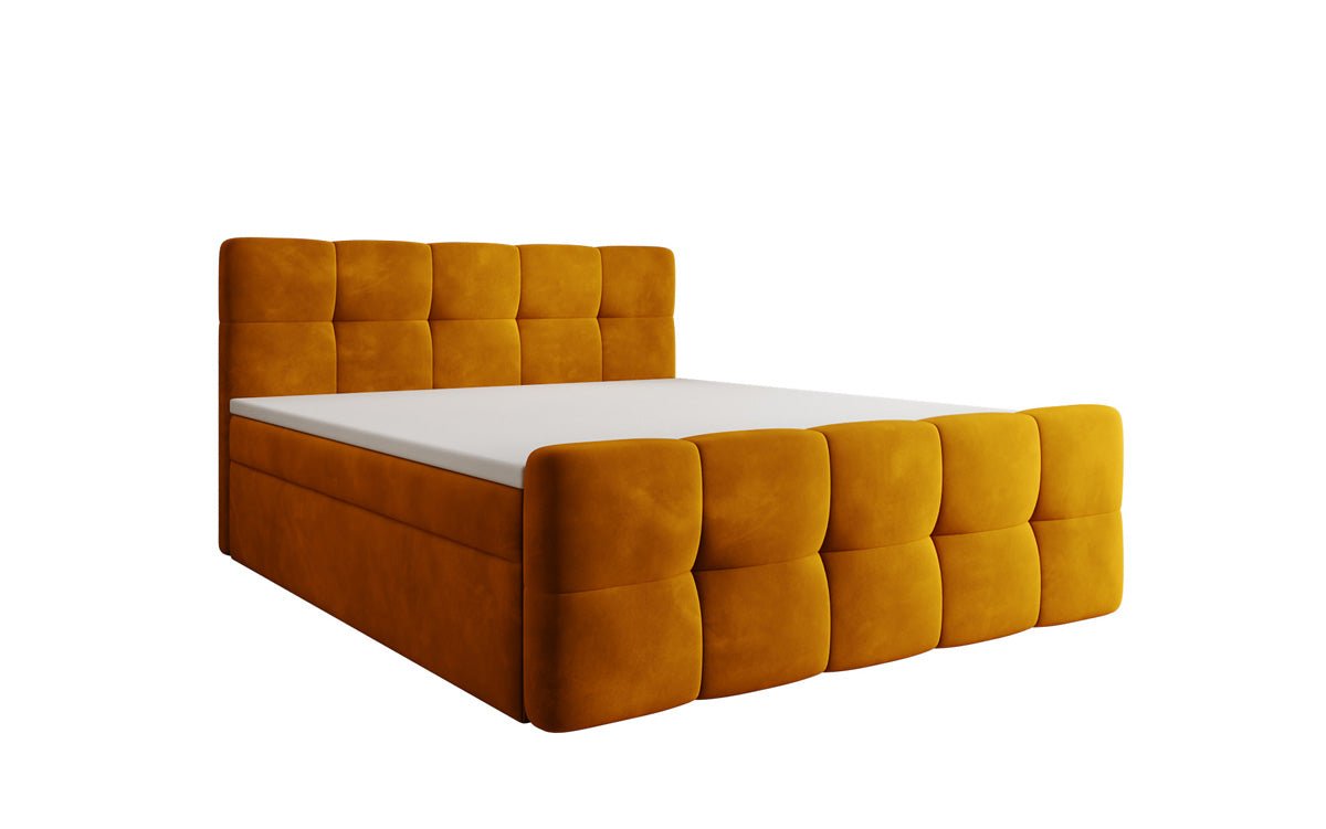 Boxspringbett Cozy Samt mit Stauraum