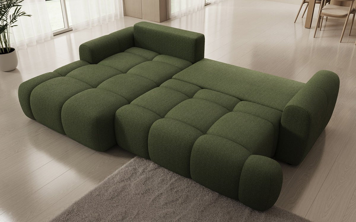 Designer Sofa Analfi L mit Schlaf- und Klappfunktion in Bouclé
