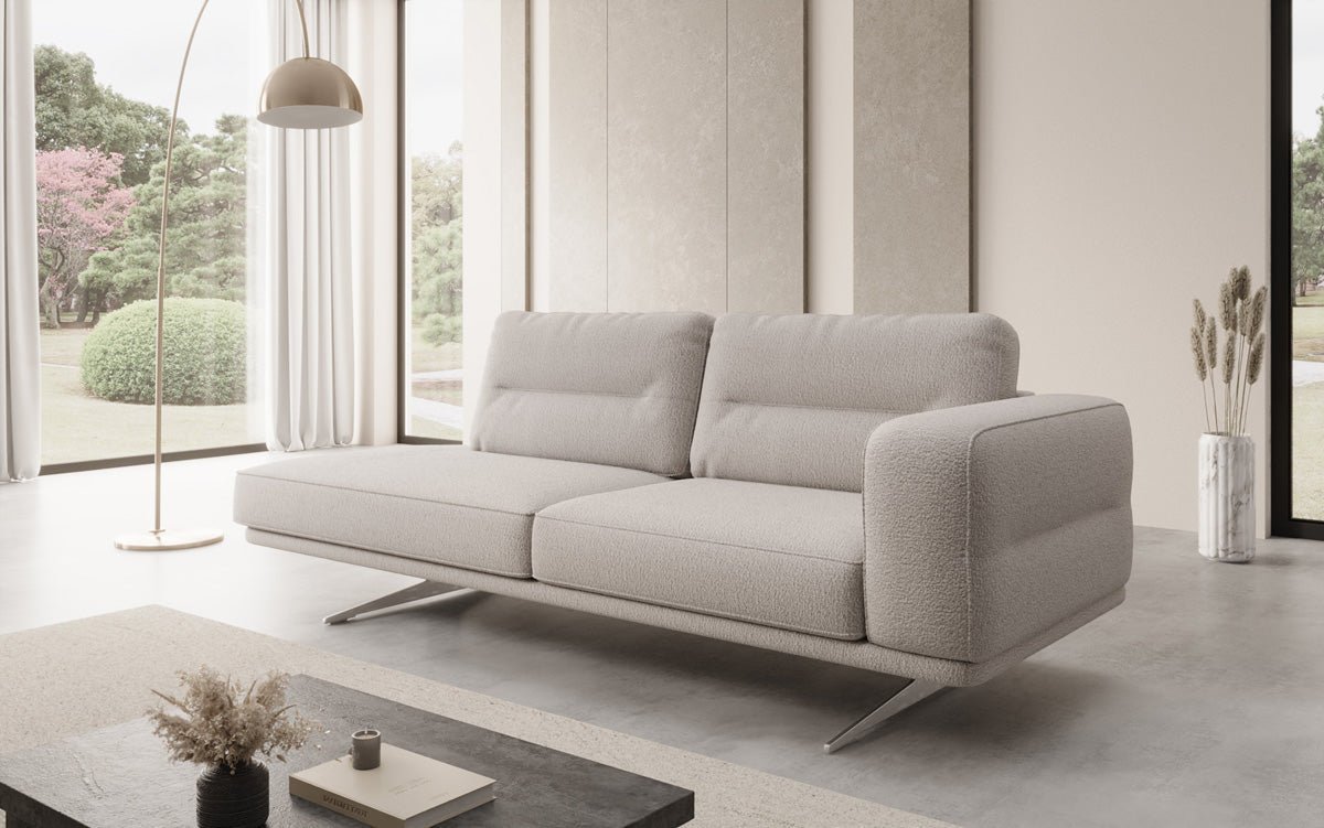 Designer Sofa-Chaiselongue Torino in Bouclé