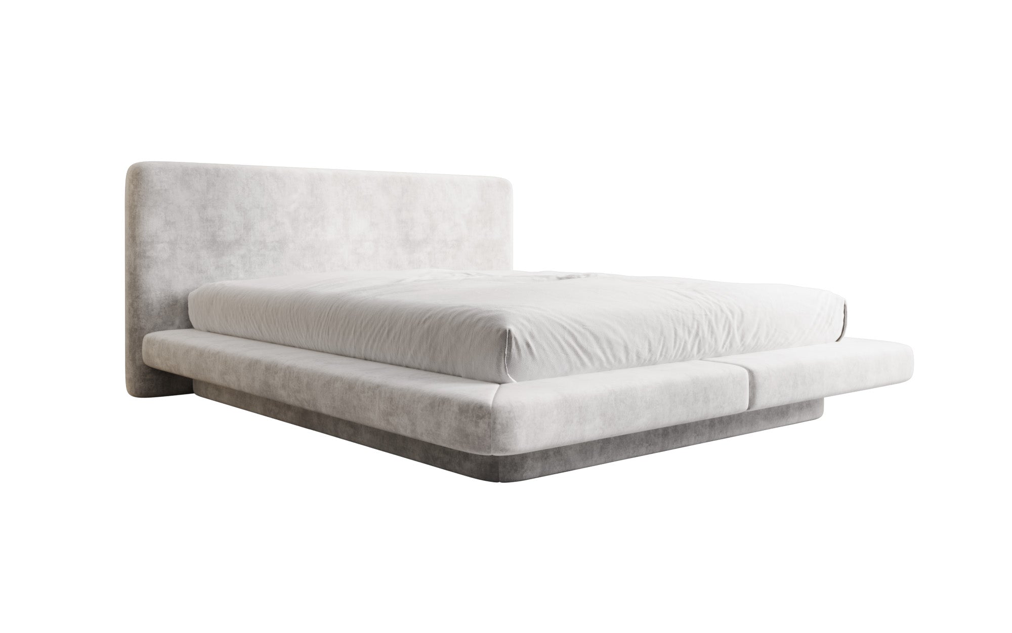 Designer Polsterbett Yumi in Samt