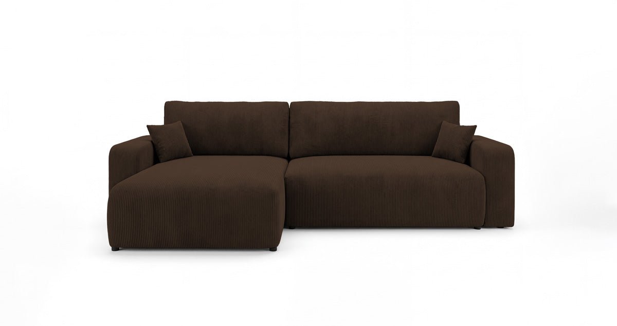 Designer Sofa Noma mit Schlaf- und Klappfunktion in Cord