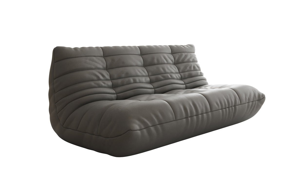 Designer 3 Sitzer Sofa Calmo in Echtleder