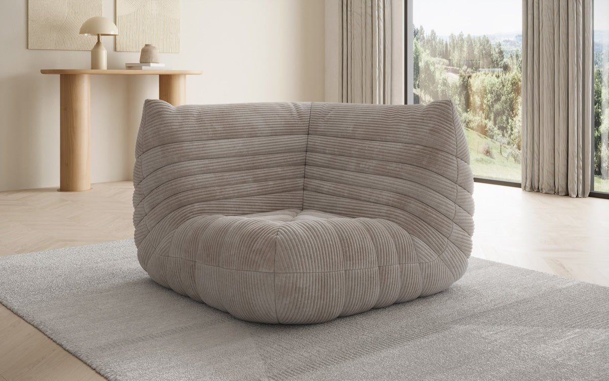 Designer Eckmodul Sofa-Sessel Calmo in Cord