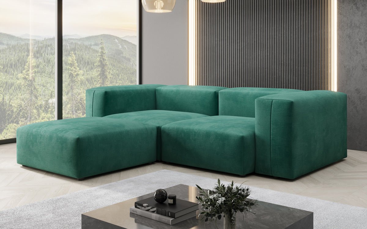 Designer Ecksofa Snug Mini in Samt