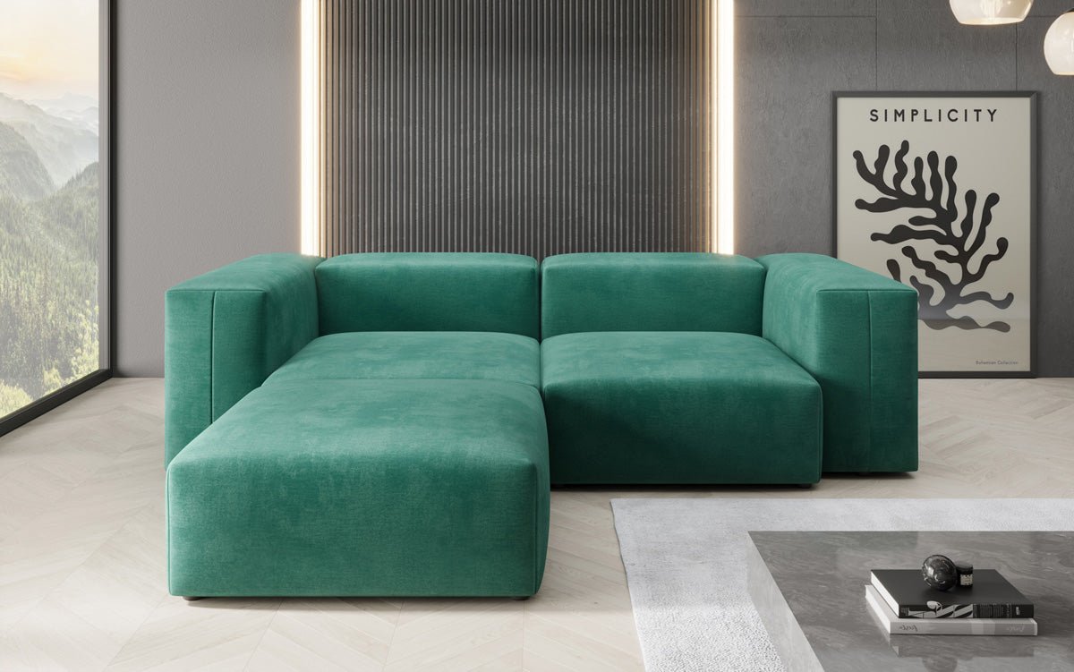 Designer Ecksofa Snug Mini in Samt