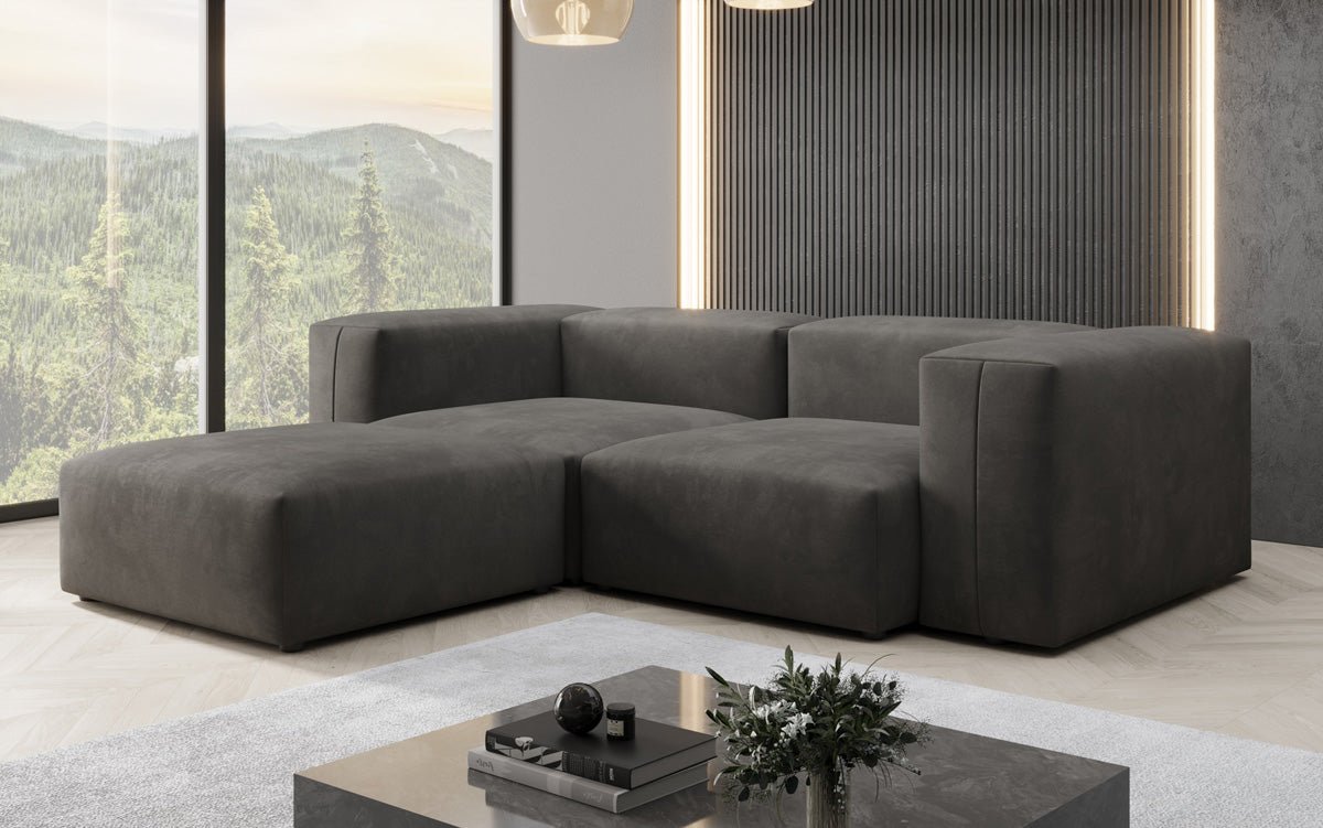 Designer Ecksofa Snug Mini in Samt