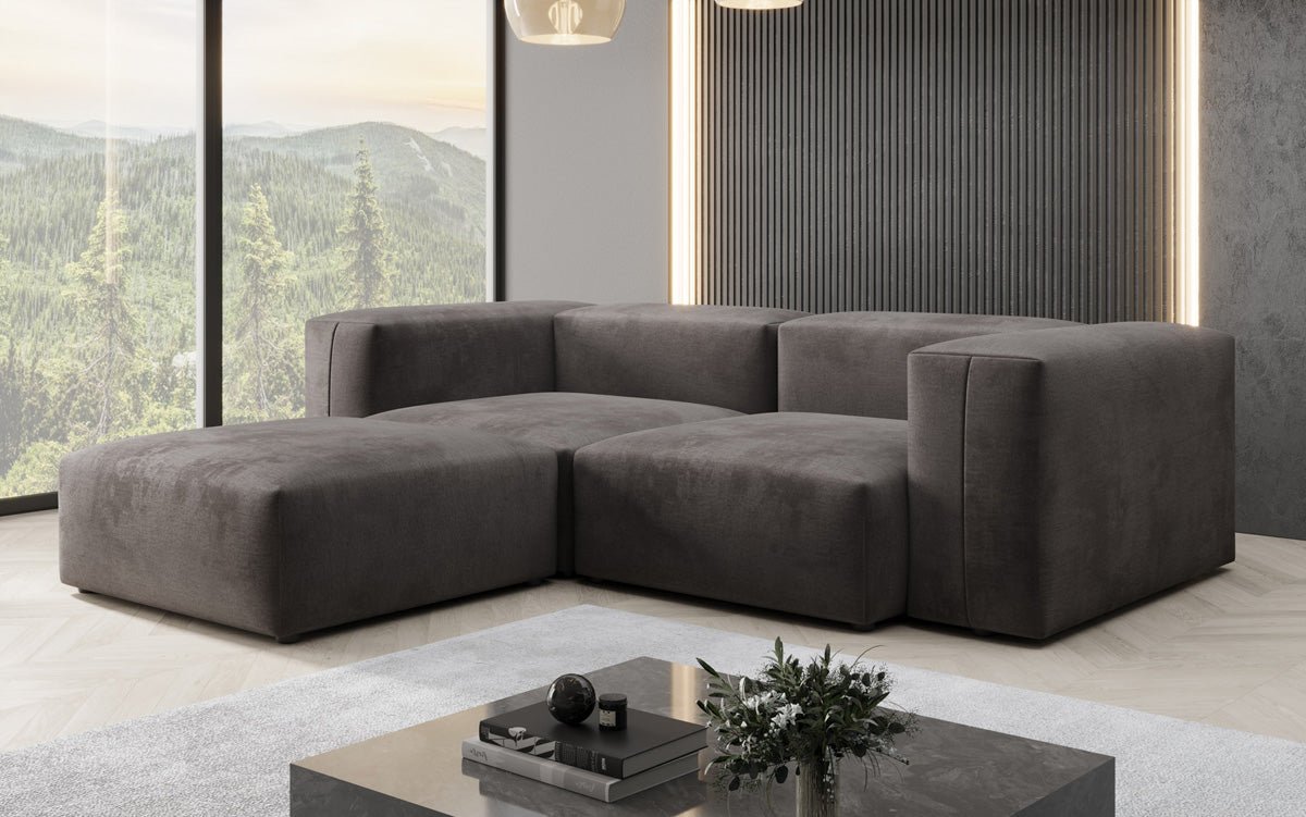 Designer Ecksofa Snug Mini in Samt