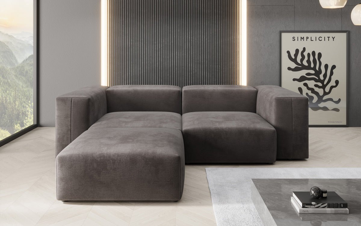 Designer Ecksofa Snug Mini in Samt