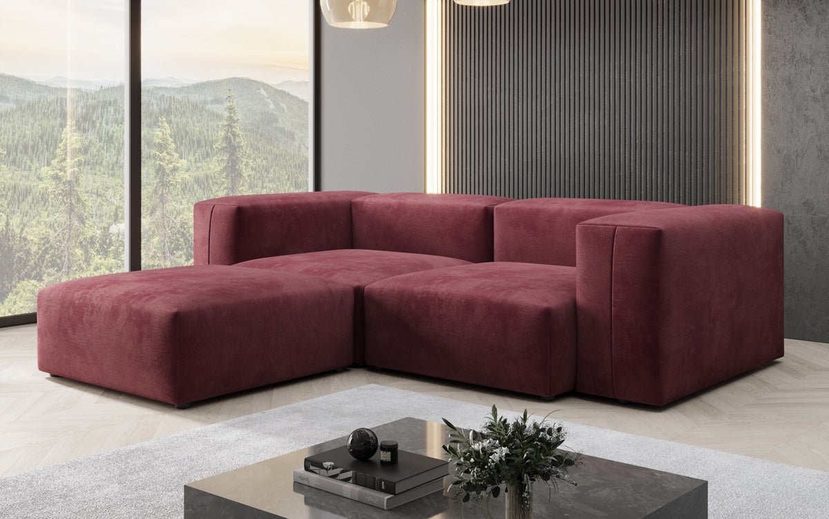 Designer Ecksofa Snug Mini in Samt