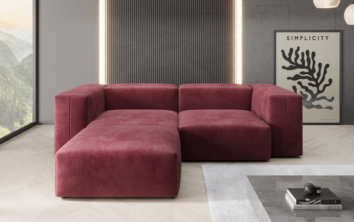 Designer Ecksofa Snug Mini in Samt