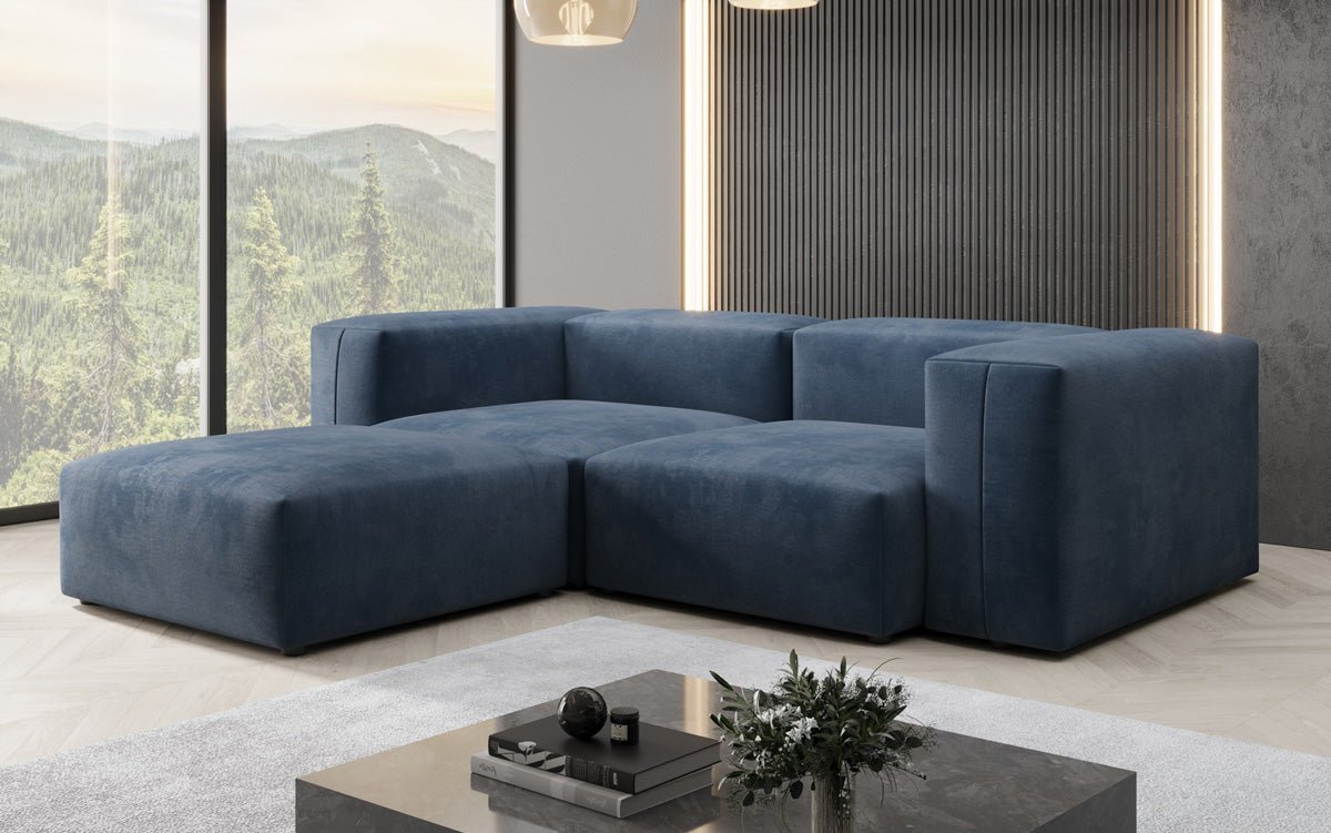 Designer Ecksofa Snug Mini in Samt