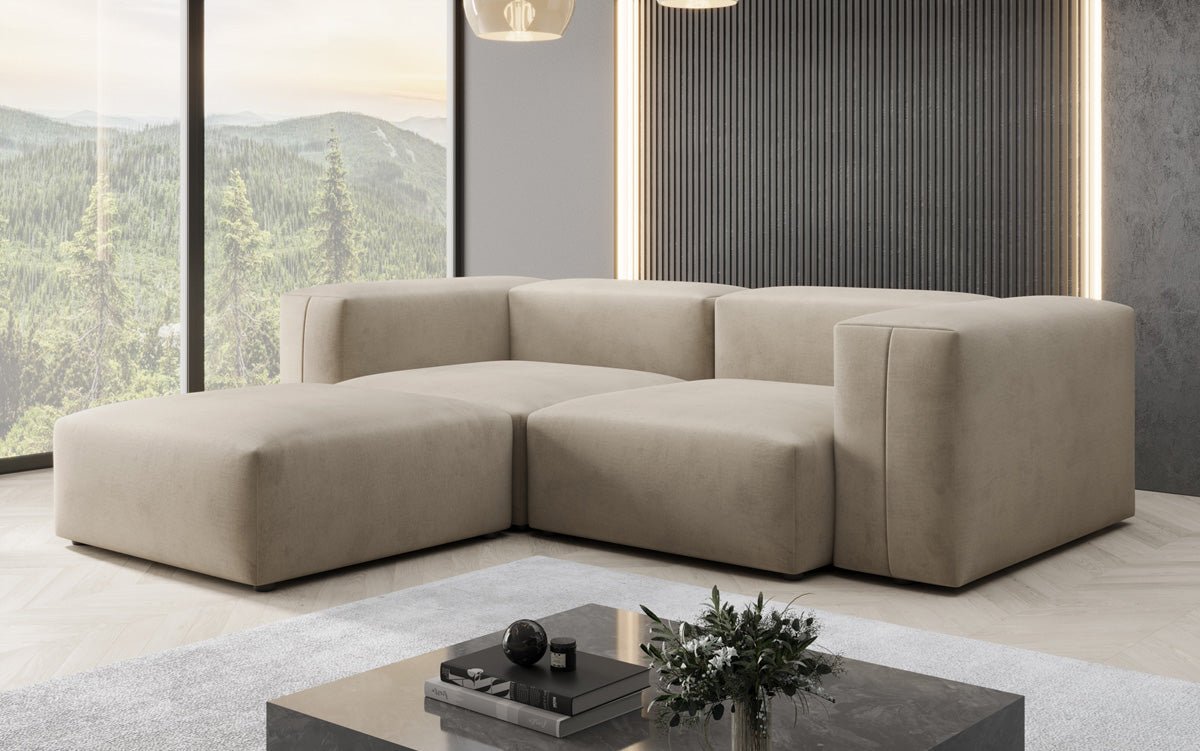 Designer Ecksofa Snug Mini in Samt