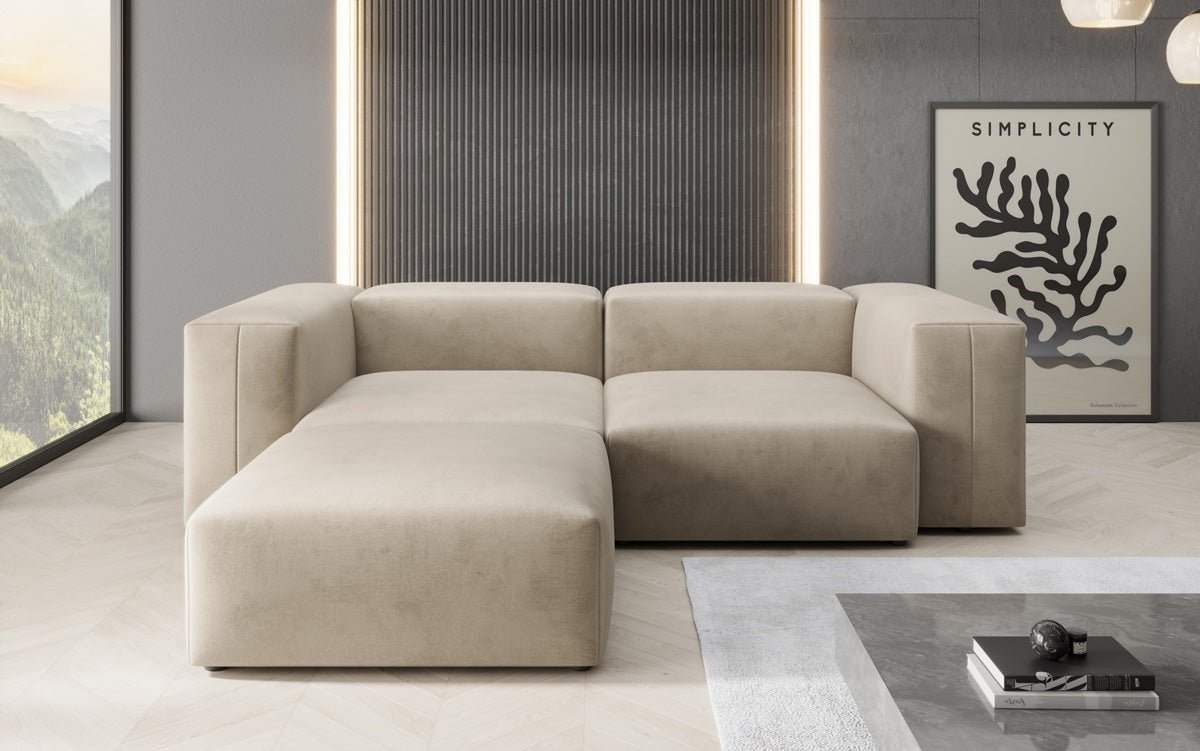 Designer Ecksofa Snug Mini in Samt