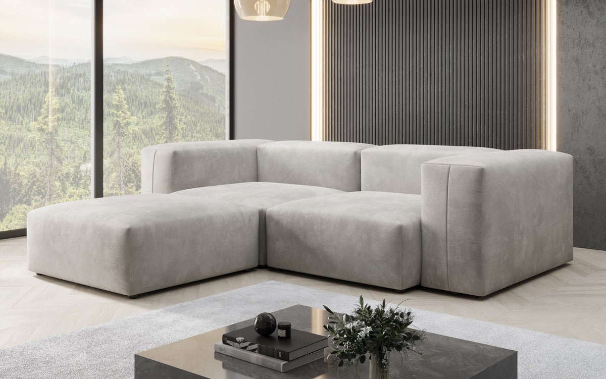 Designer Ecksofa Snug Mini in Samt