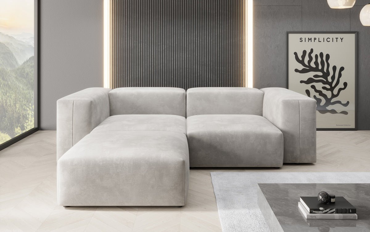 Designer Ecksofa Snug Mini in Samt