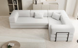 Designer Sofa Lazy L geschlossen in Bouclé