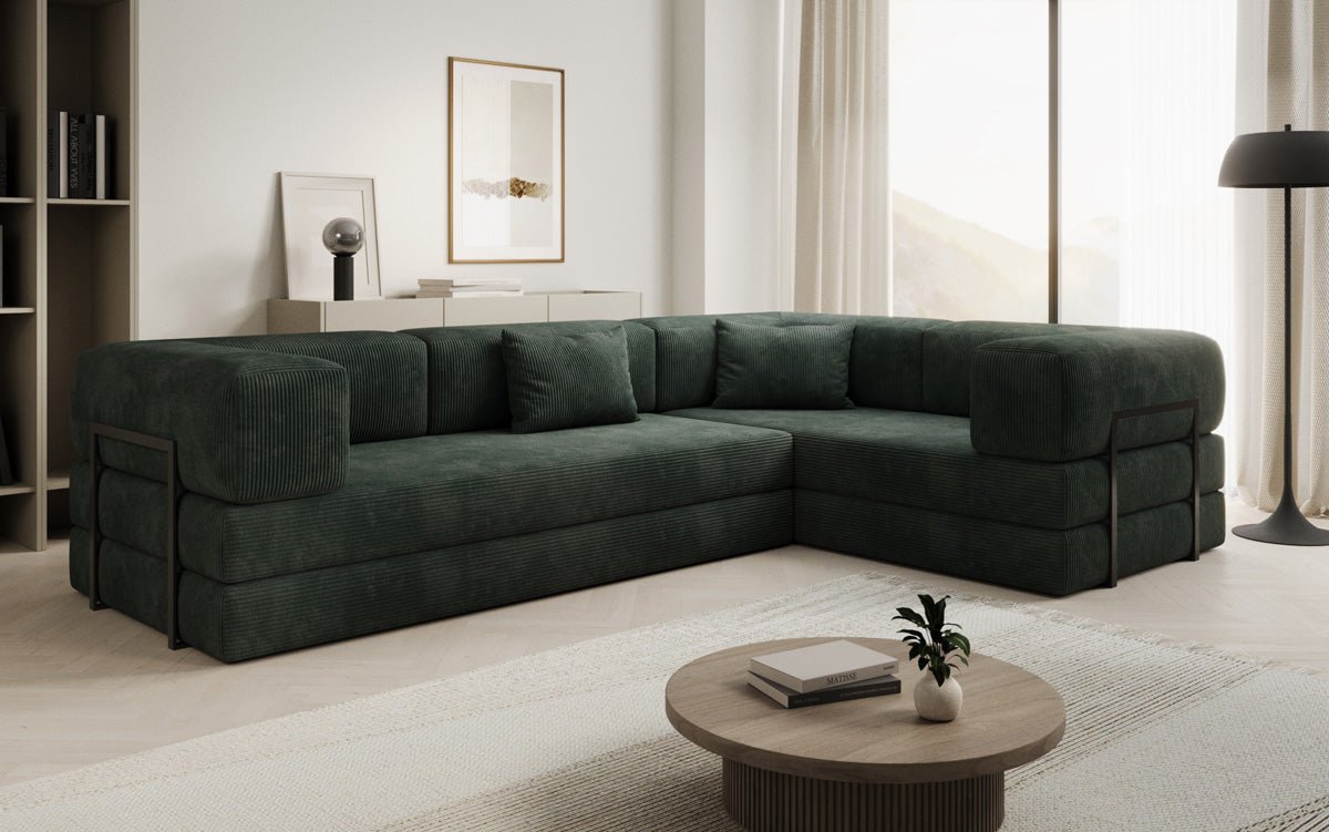 Designer Sofa Lazy L geschlossen in Cord