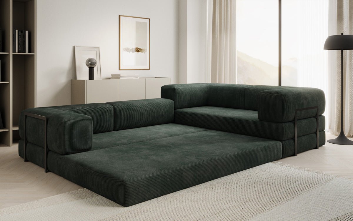 Designer Sofa Lazy L geschlossen in Cord